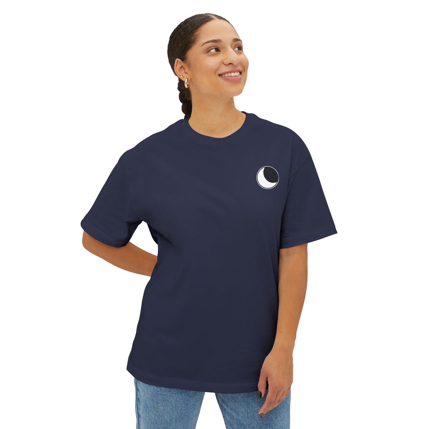 Simple Minimalist Moon Unisex Oversized Tee