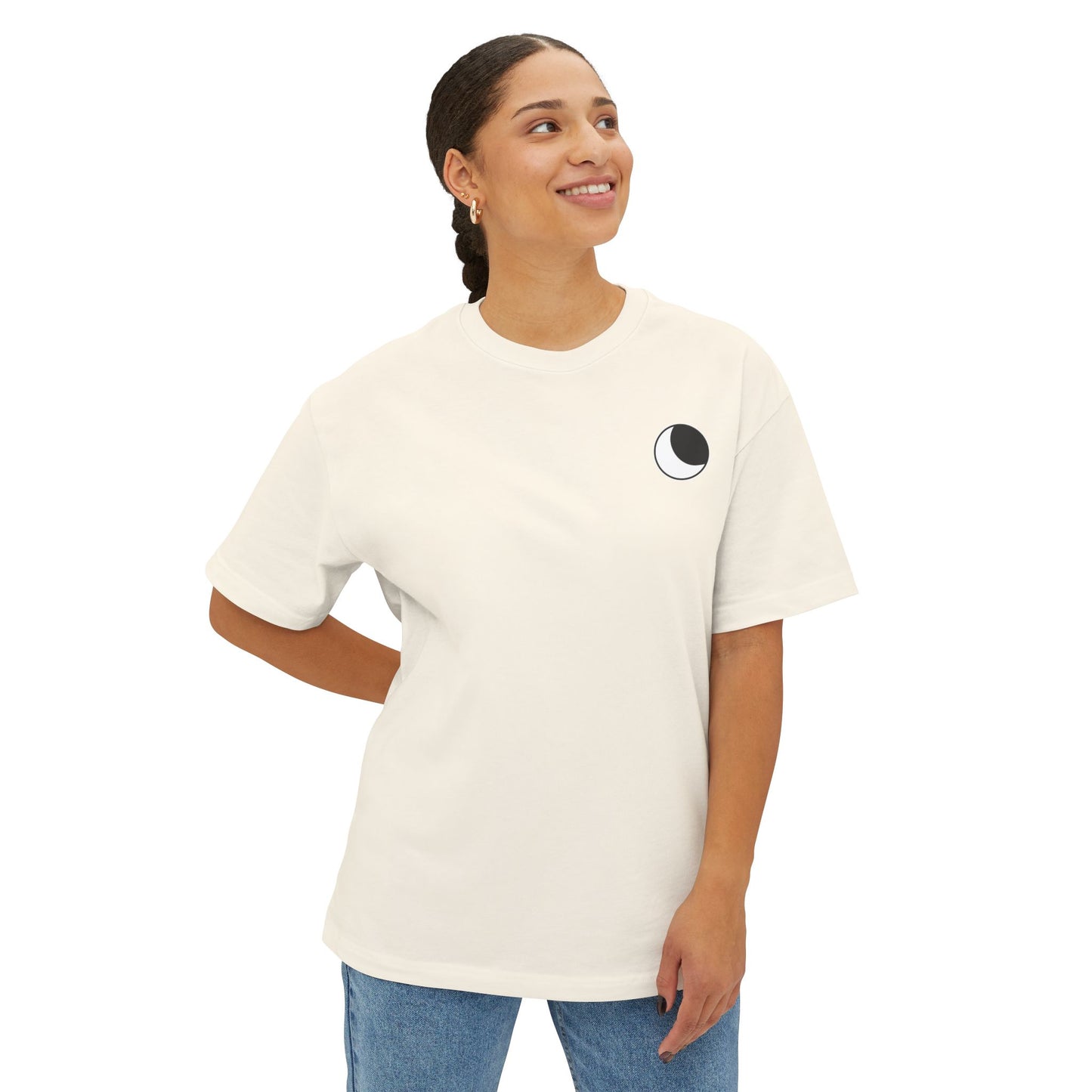 Simple Minimalist Moon Unisex Oversized Tee